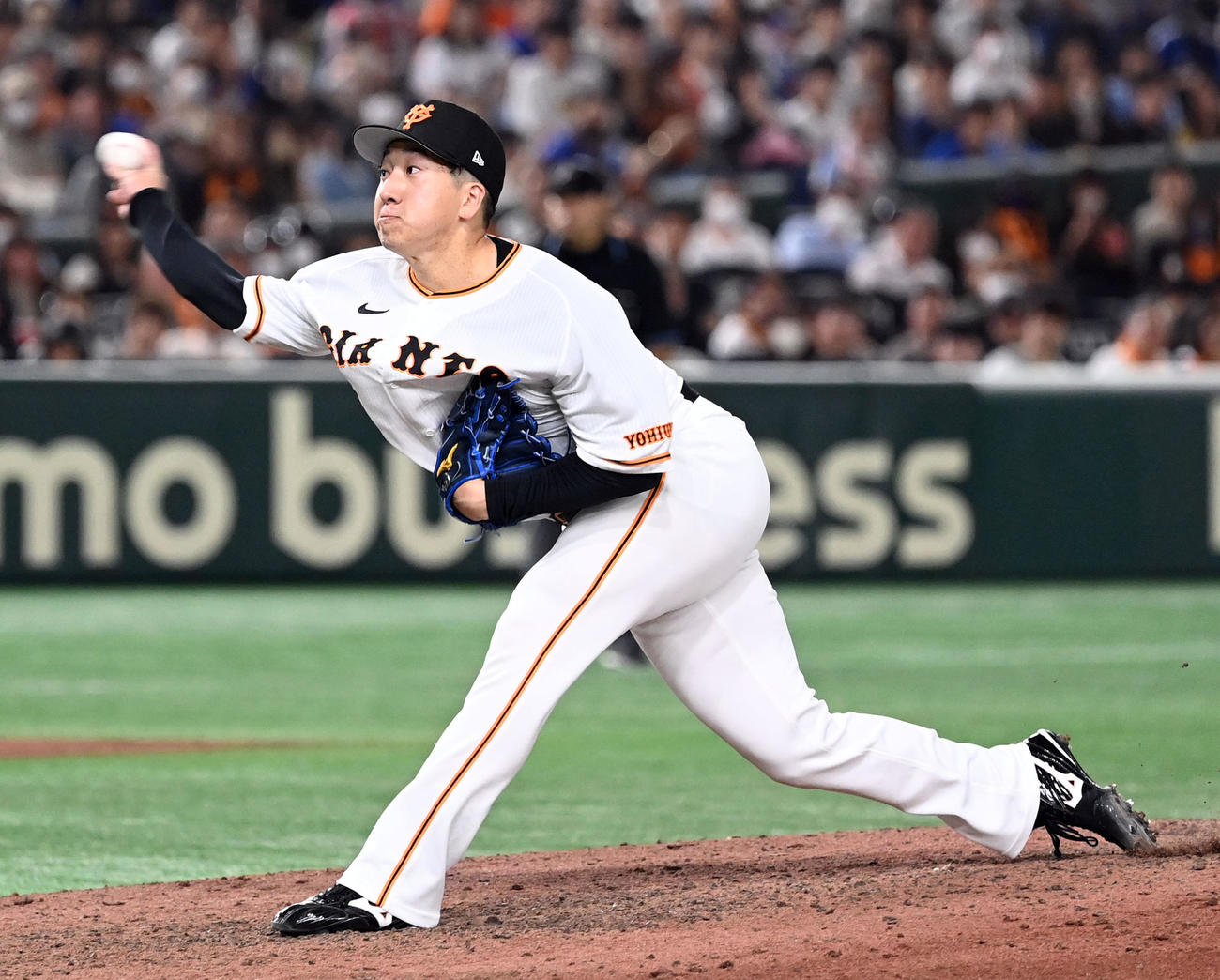 巨人対中日　9回からマウンドに上がった巨人大勢（撮影・たえ見朱実）