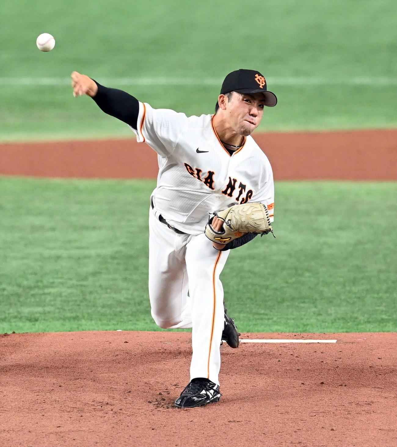 巨人対中日　巨人の先発松井颯（撮影・たえ見朱実）