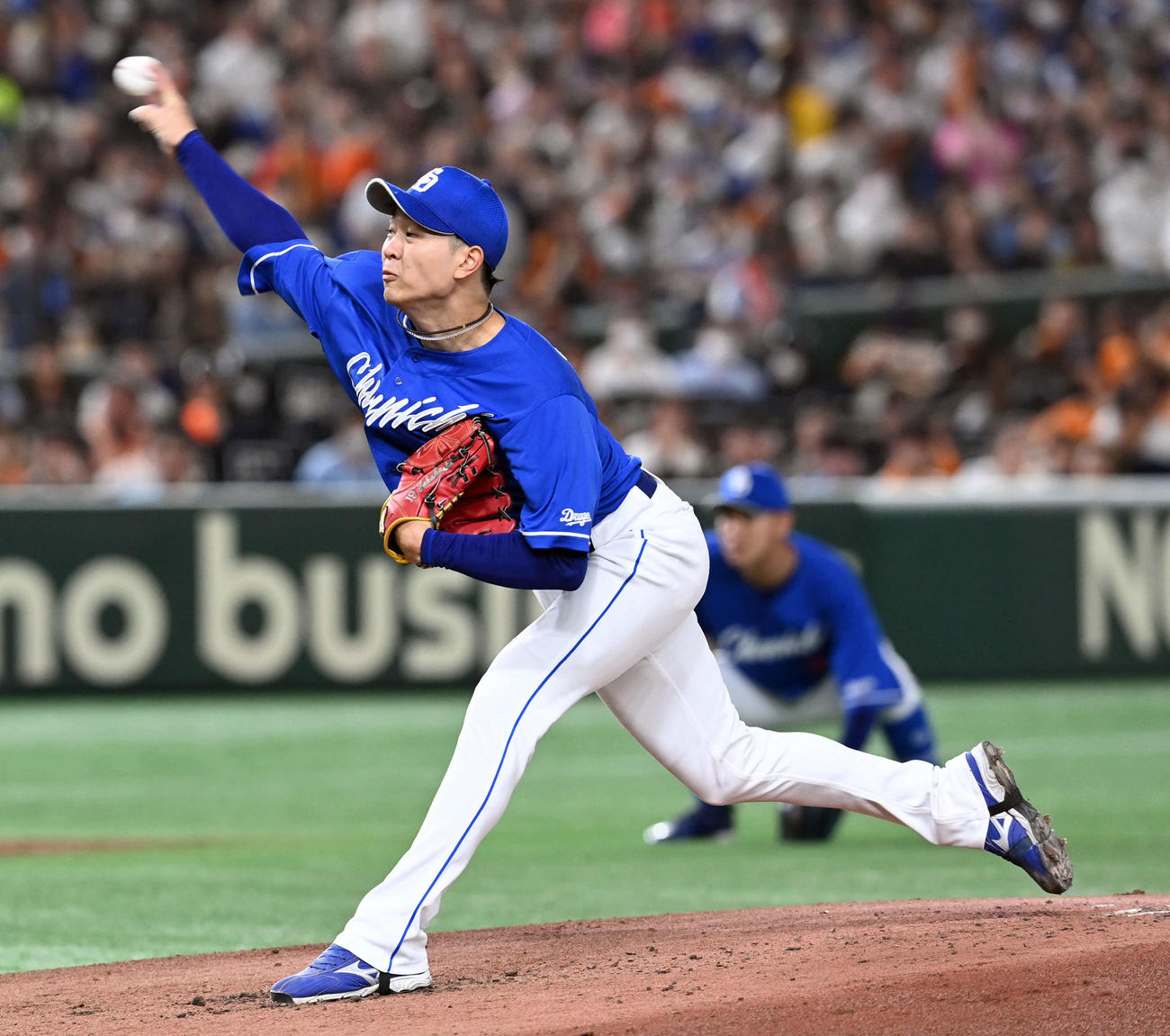 巨人対中日　中日の先発高橋宏（撮影・たえ見朱実）