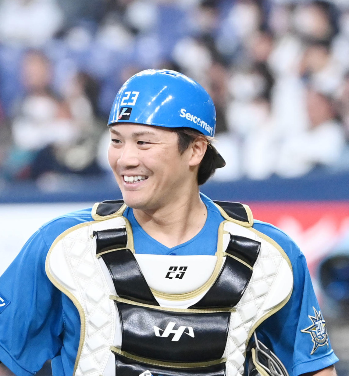 日本ハム伏見寅威（2023年4月撮影）