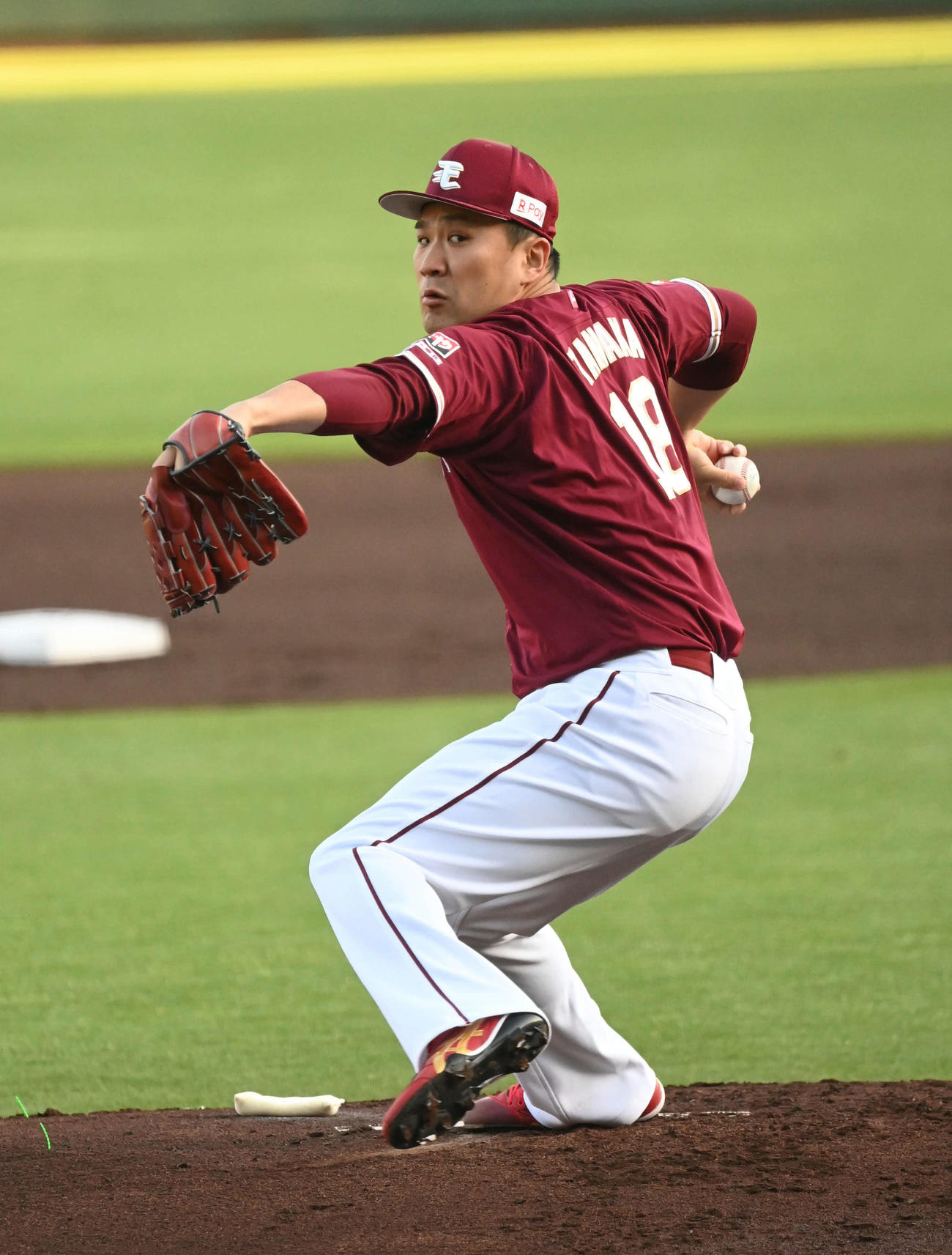 オリックス対楽天　楽天先発の田中将（撮影・和賀正仁）