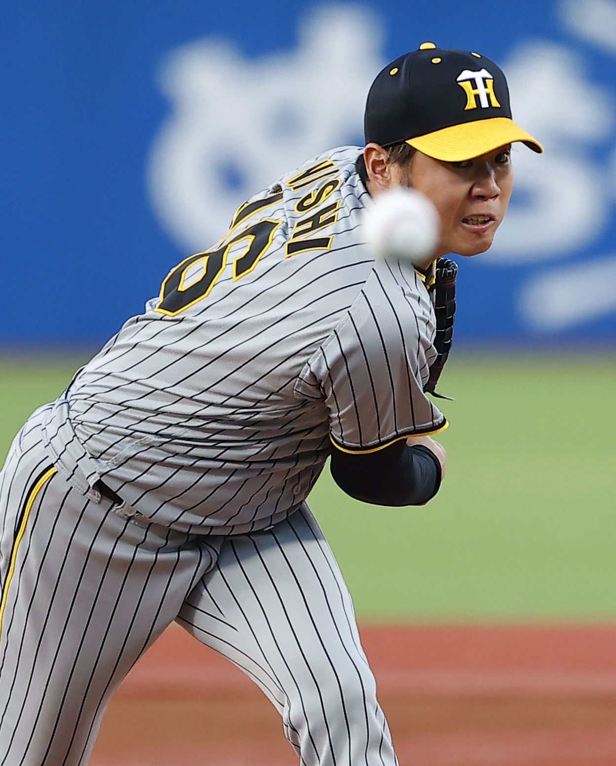 阪神対ヤクルト　ヤクルト戦に先発した阪神西勇輝（撮影・藤尾明華）