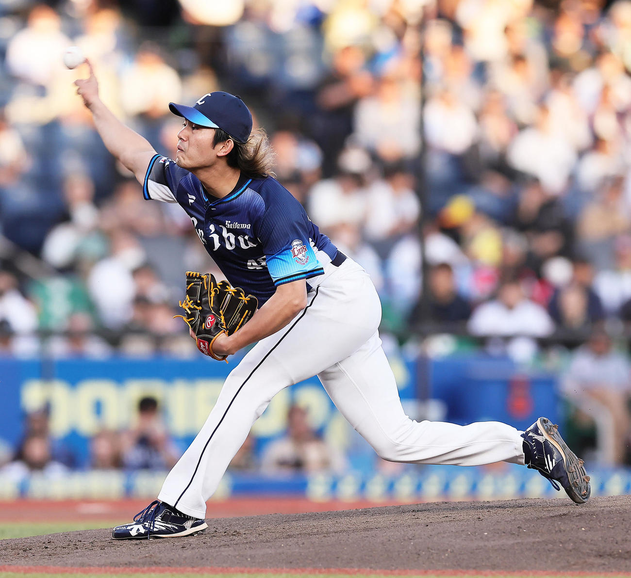 ロッテ対西武　西武先発の今井（撮影・足立雅史）