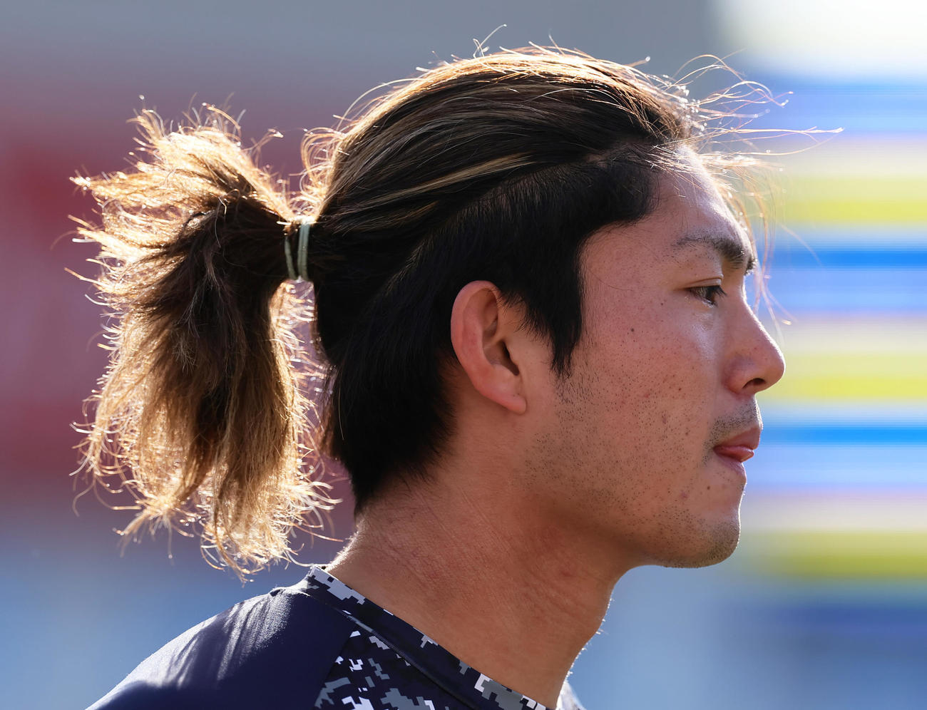 試合前の練習を終え、引き揚げる西武今井（撮影・足立雅史）