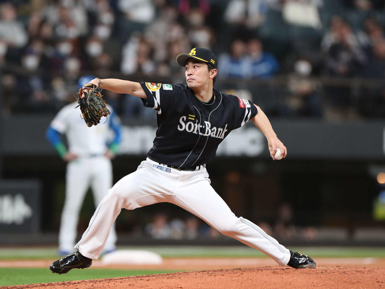 日本ハム対ソフトバンク　ソフトバンク先発の和田（撮影・黒川智章）