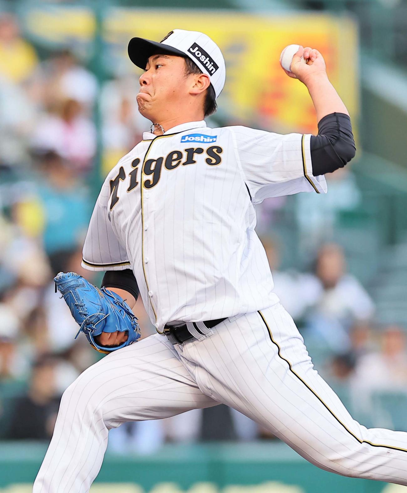 阪神対巨人　阪神先発の桐敷（撮影・上田博志）