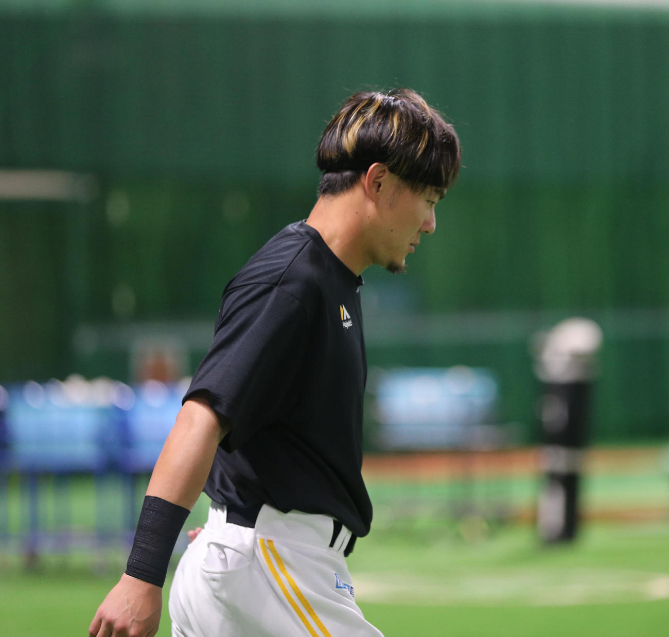 この日チームに合流した牧原大（撮影・冨田成美）