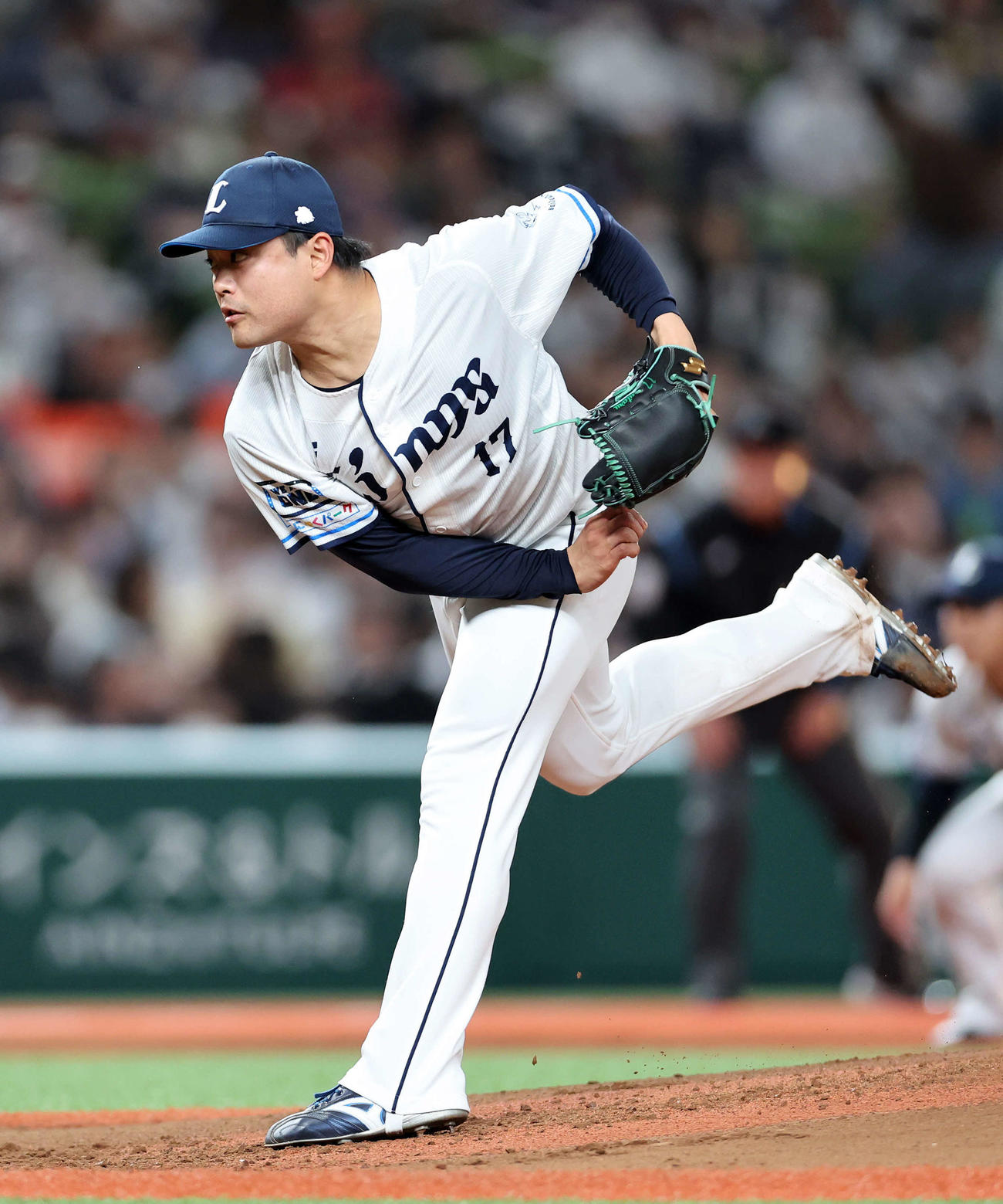 西武対オリックス　力投する西武先発の松本（撮影・鈴木正人）