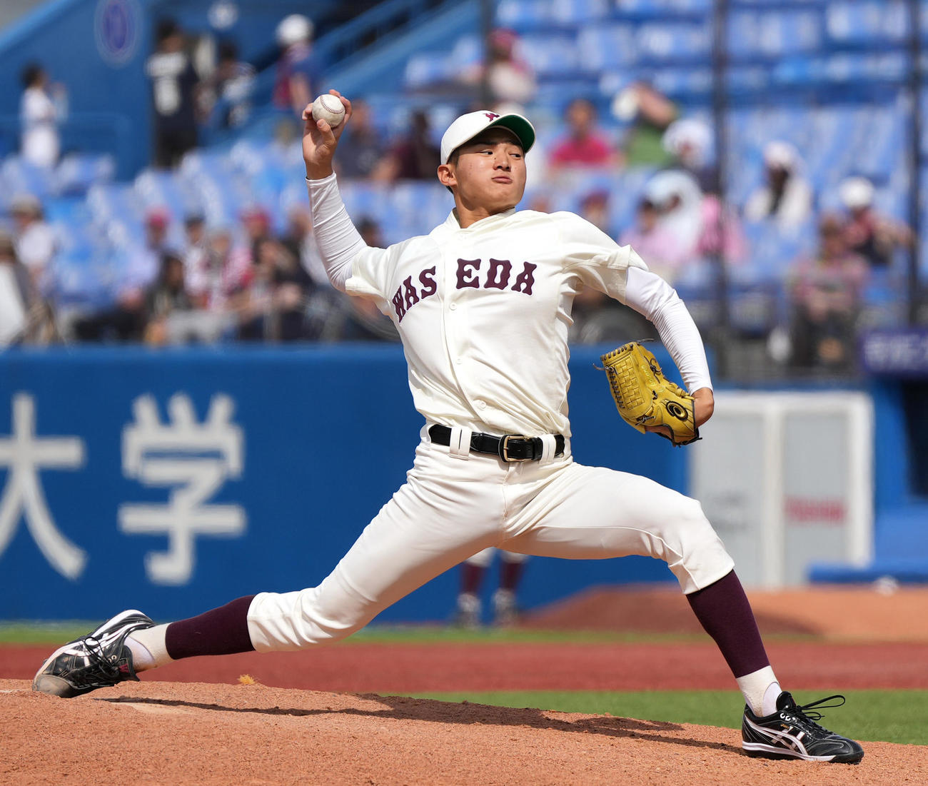 慶大対早大　早大先発の加藤（撮影・狩俣裕三）