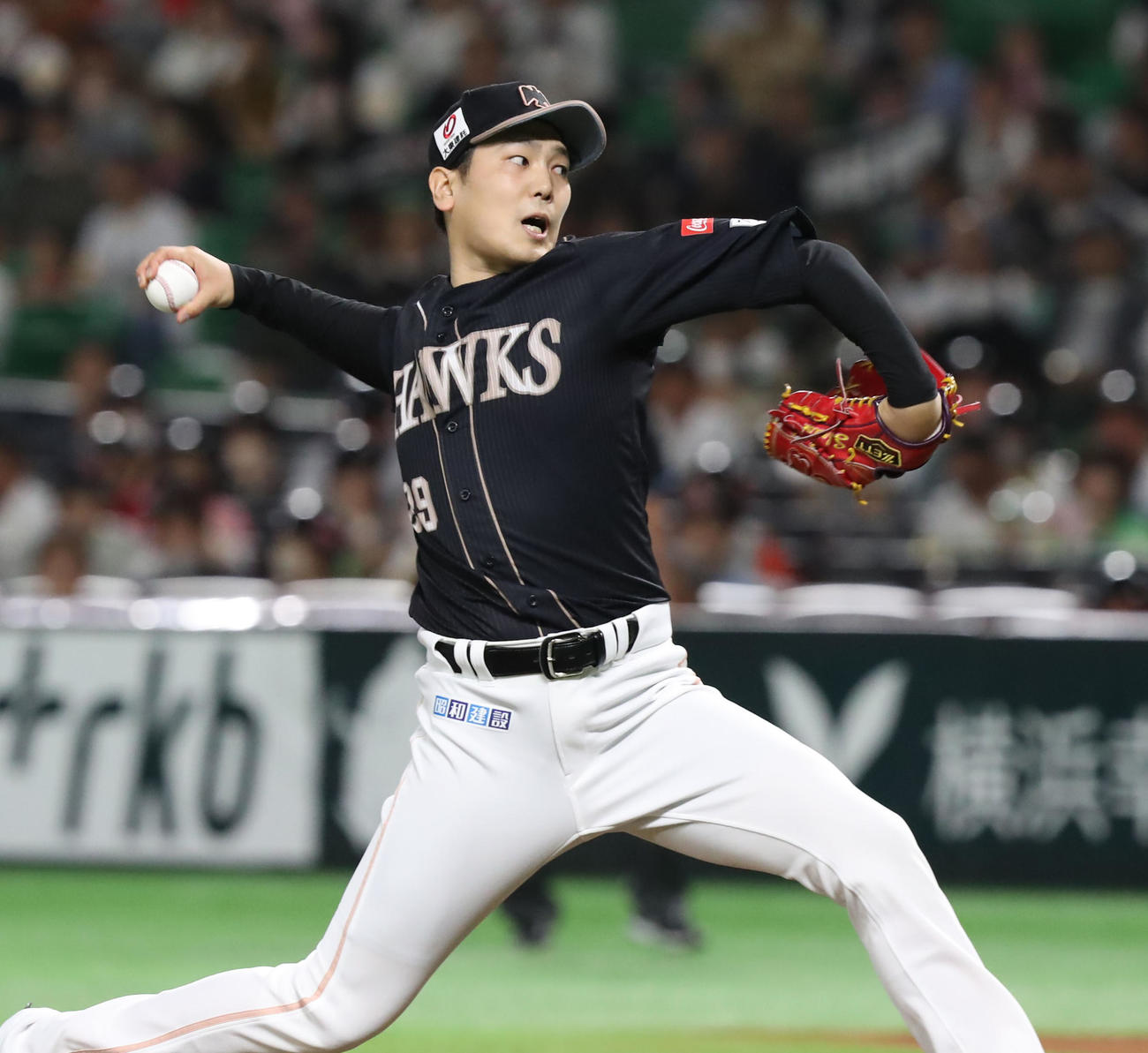 先発・石川（撮影・冨田成美）