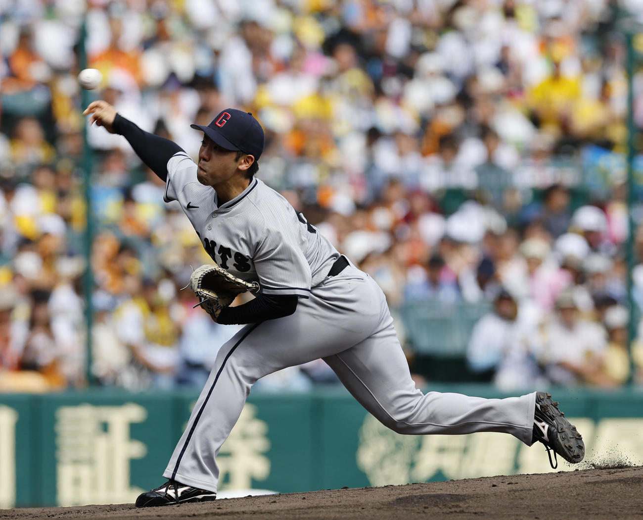 阪神対巨人　阪神戦に先発した巨人松井（撮影・藤尾明華）