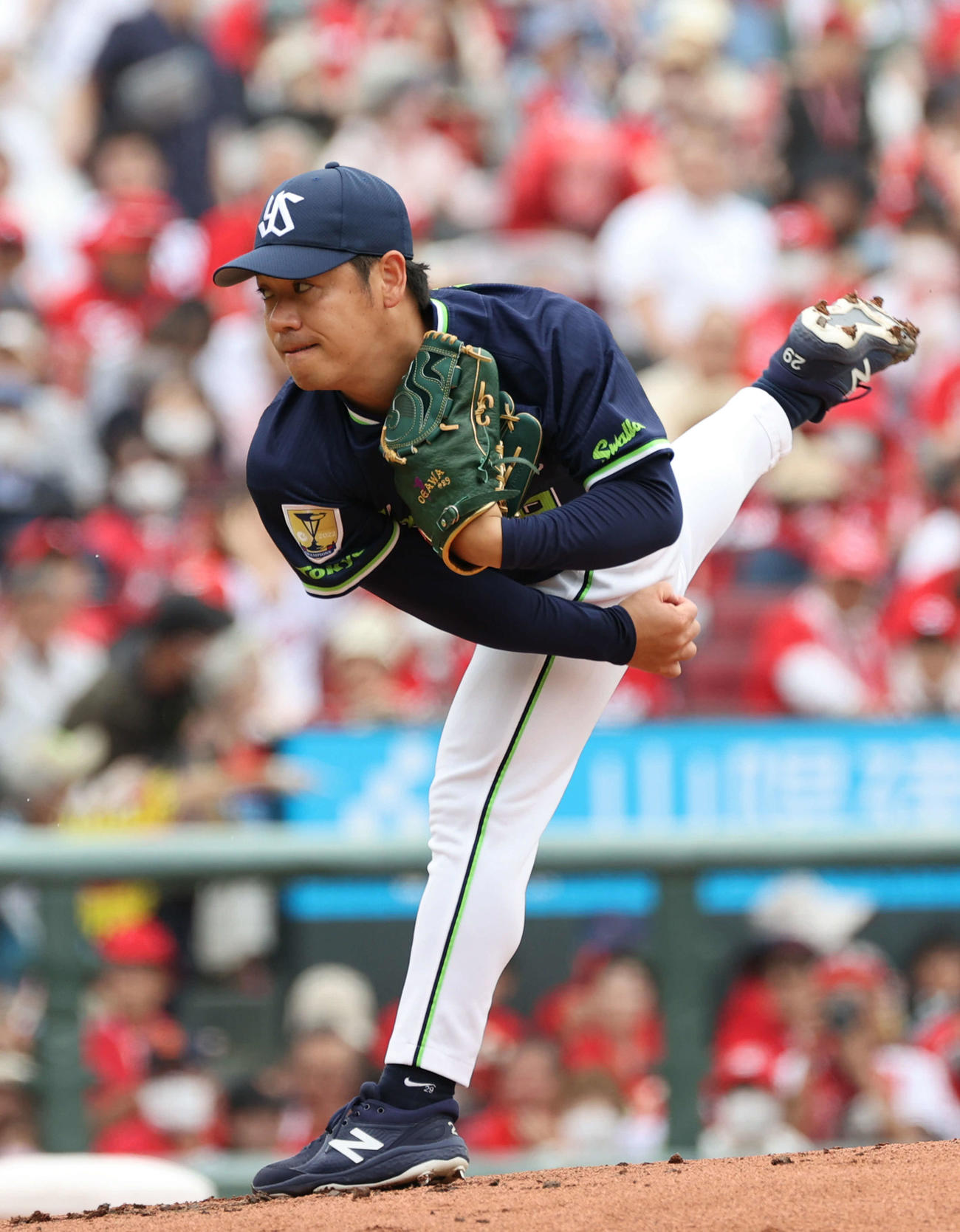 広島対ヤクルト　ヤクルト先発の小川（撮影・加藤孝規）