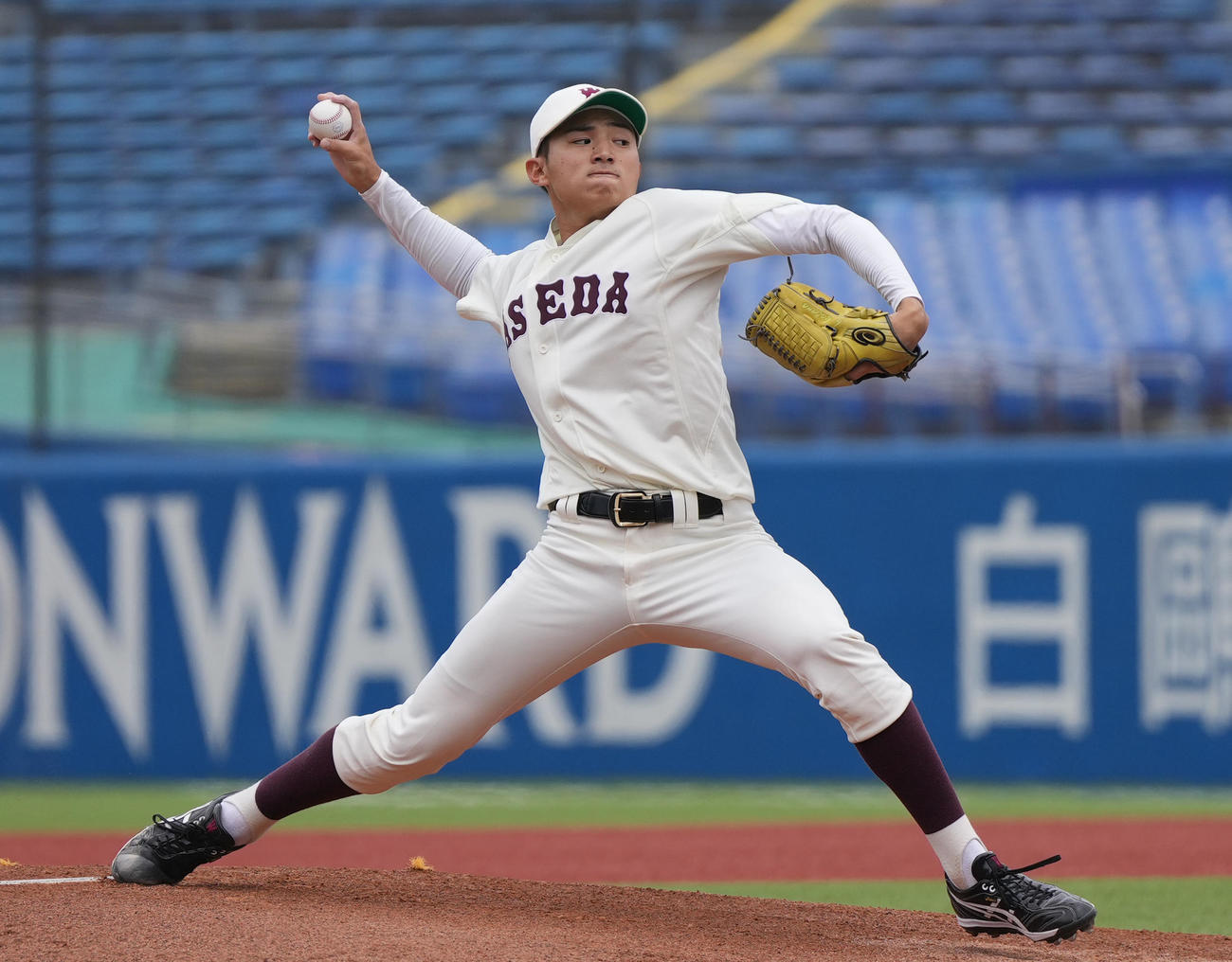 慶大対早大　早大先発の加藤（撮影・狩俣裕三）