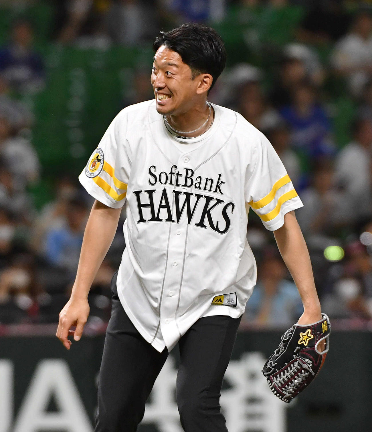 セレモニアルピッチを務めた、清水GK権田（撮影・岩下翔太）
