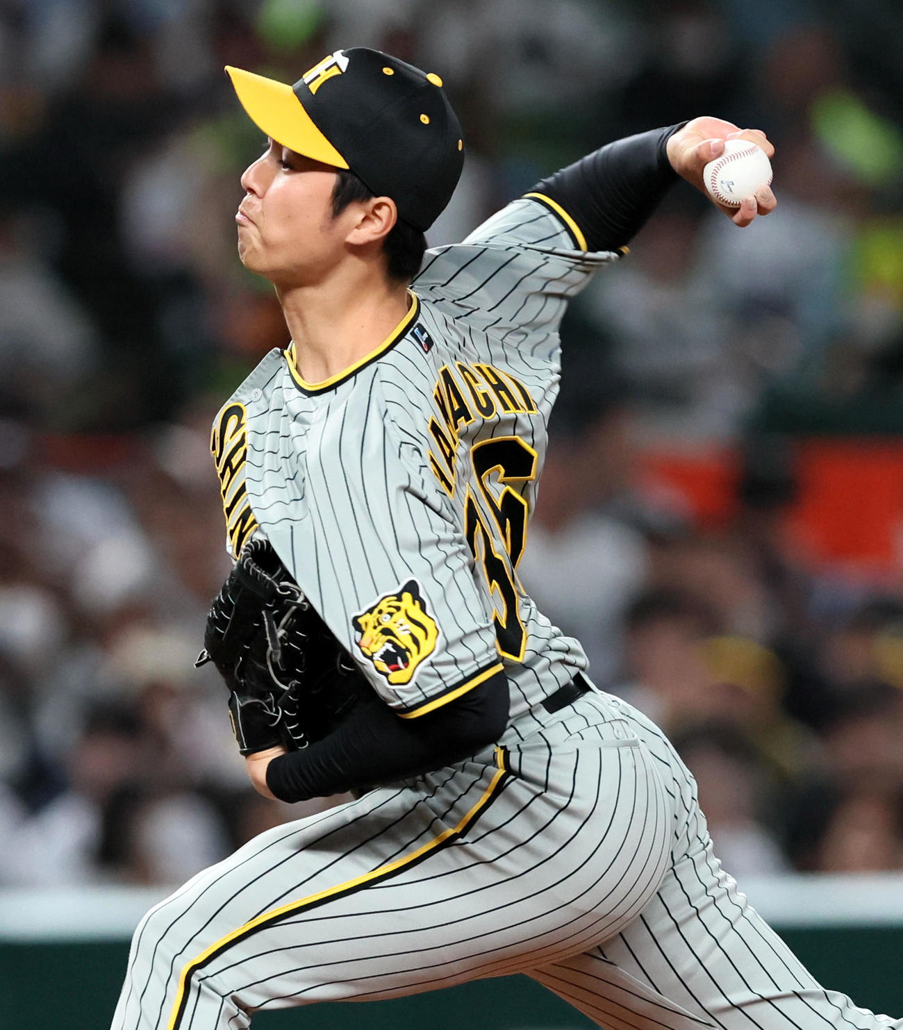 西武対阪神　7回裏、阪神2番手で登板する浜地（撮影・加藤哉）