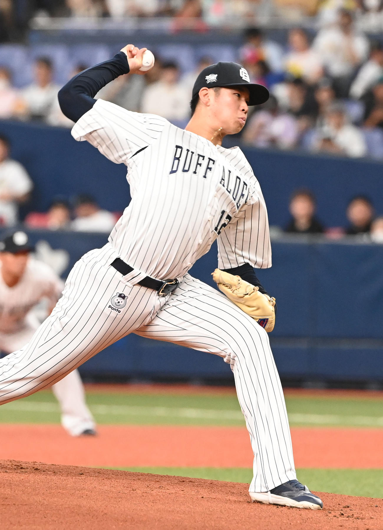 オリックス対広島　先発するオリックス山下（撮影・和賀正仁）