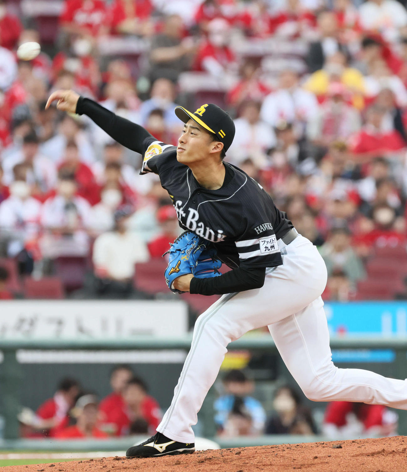 広島対ソフトバンク　ソフトバンク2番手の板東（撮影・加藤孝規）