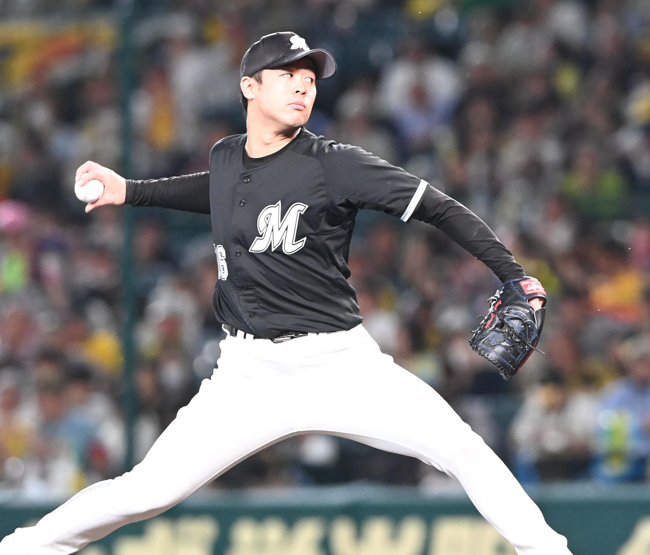 阪神対ロッテ　先発するロッテ種市（撮影・和賀正仁）