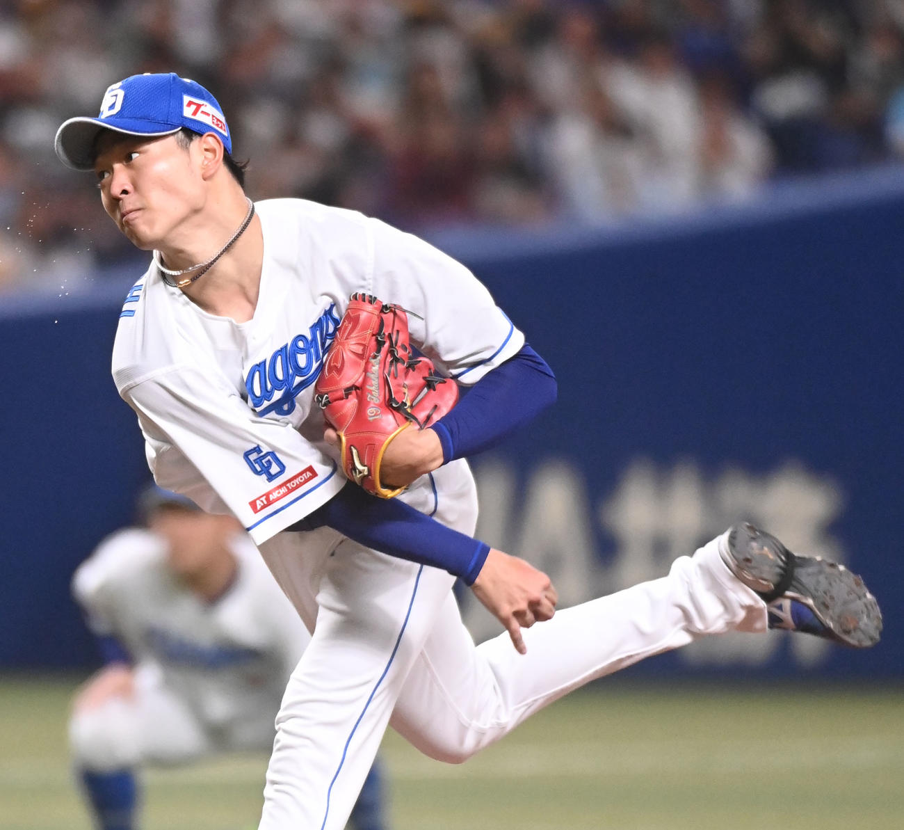 中日対オリックス　1回表、登板する中日先発の高橋宏（撮影・森本幸一）