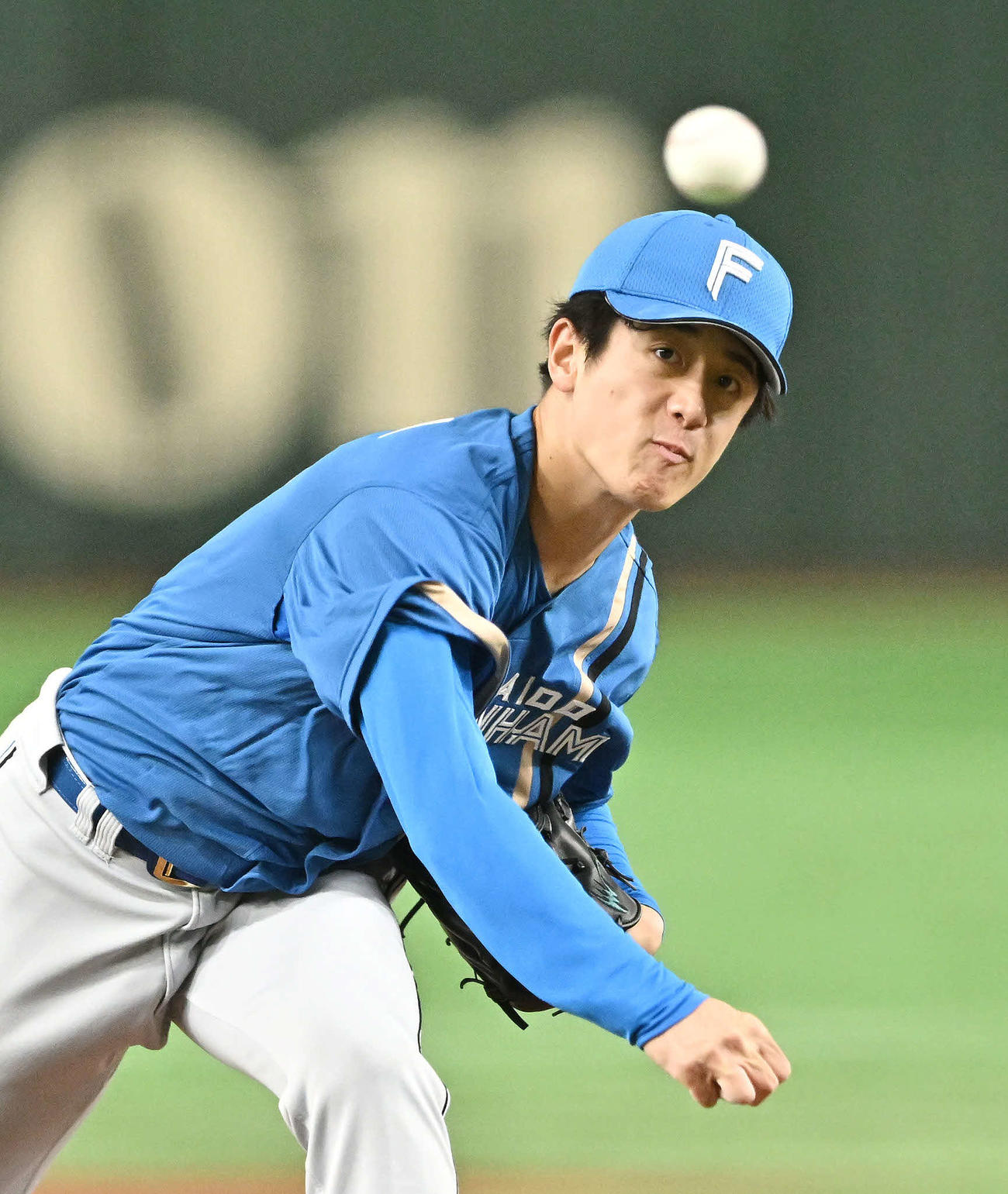 巨人対日本ハム　日本ハム先発の北山（撮影・滝沢徹郎）