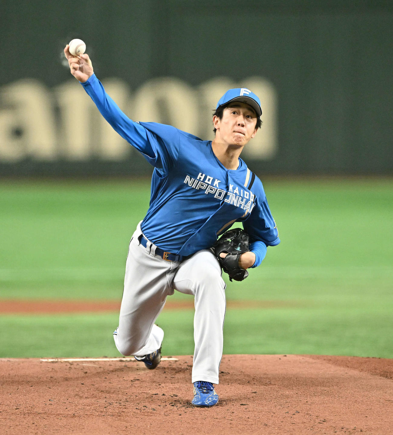巨人対日本ハム　日本ハム先発の北山（撮影・滝沢徹郎）