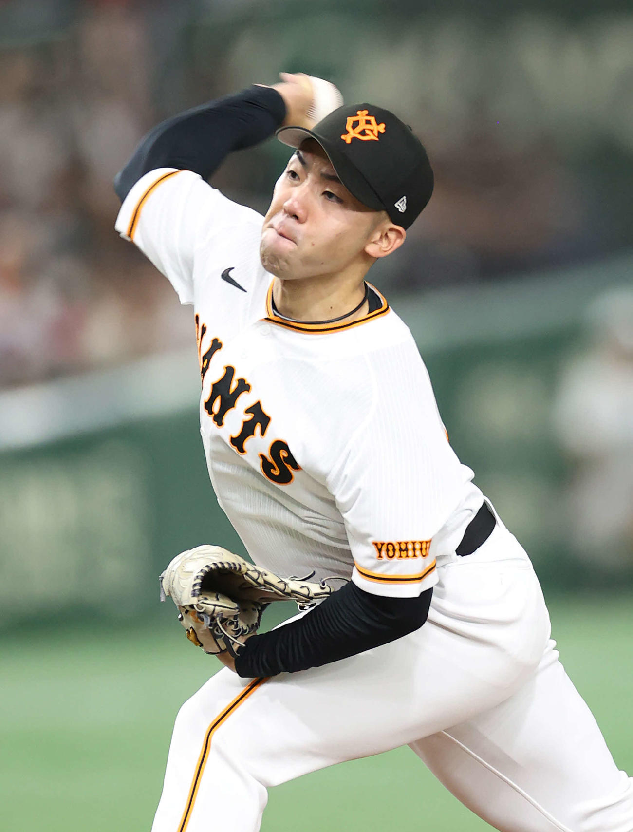 巨人対日本ハム　力投する巨人先発の松井（撮影・河野匠）