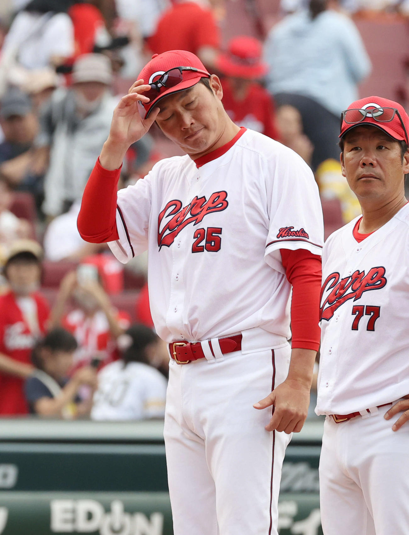 広島対ソフトバンク　敗れた広島新井監督（撮影・加藤孝規）
