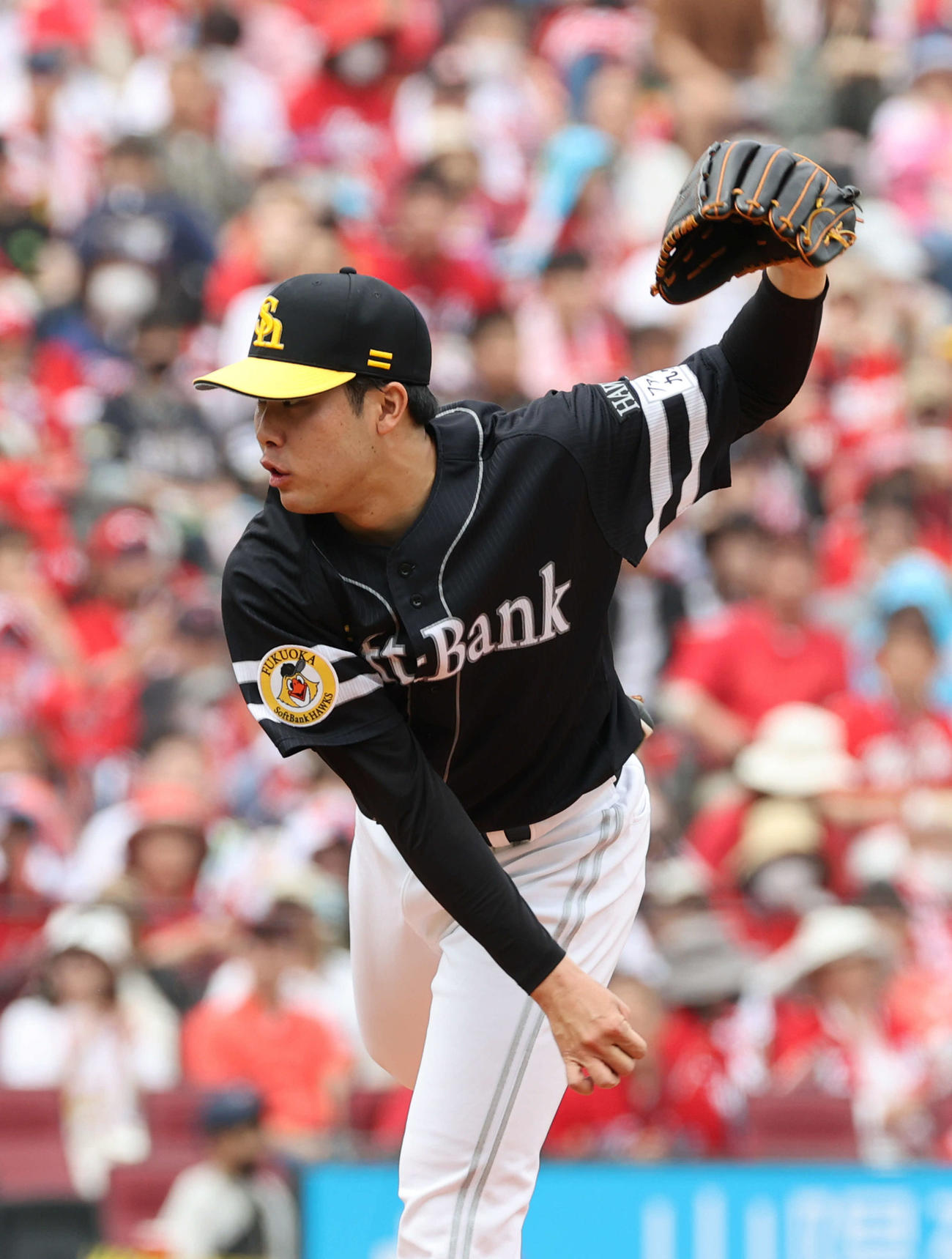 広島対ソフトバンク　藤井は6回途中2失点で5勝目を挙げる（撮影・加藤孝規）