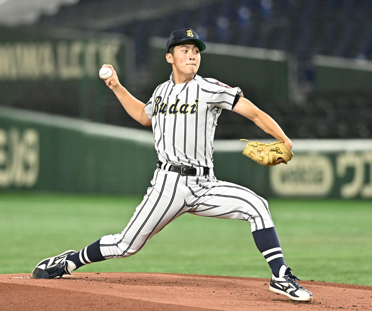 国際武道大対広島経大　国際武道大先発の山口（撮影・滝沢徹郎）