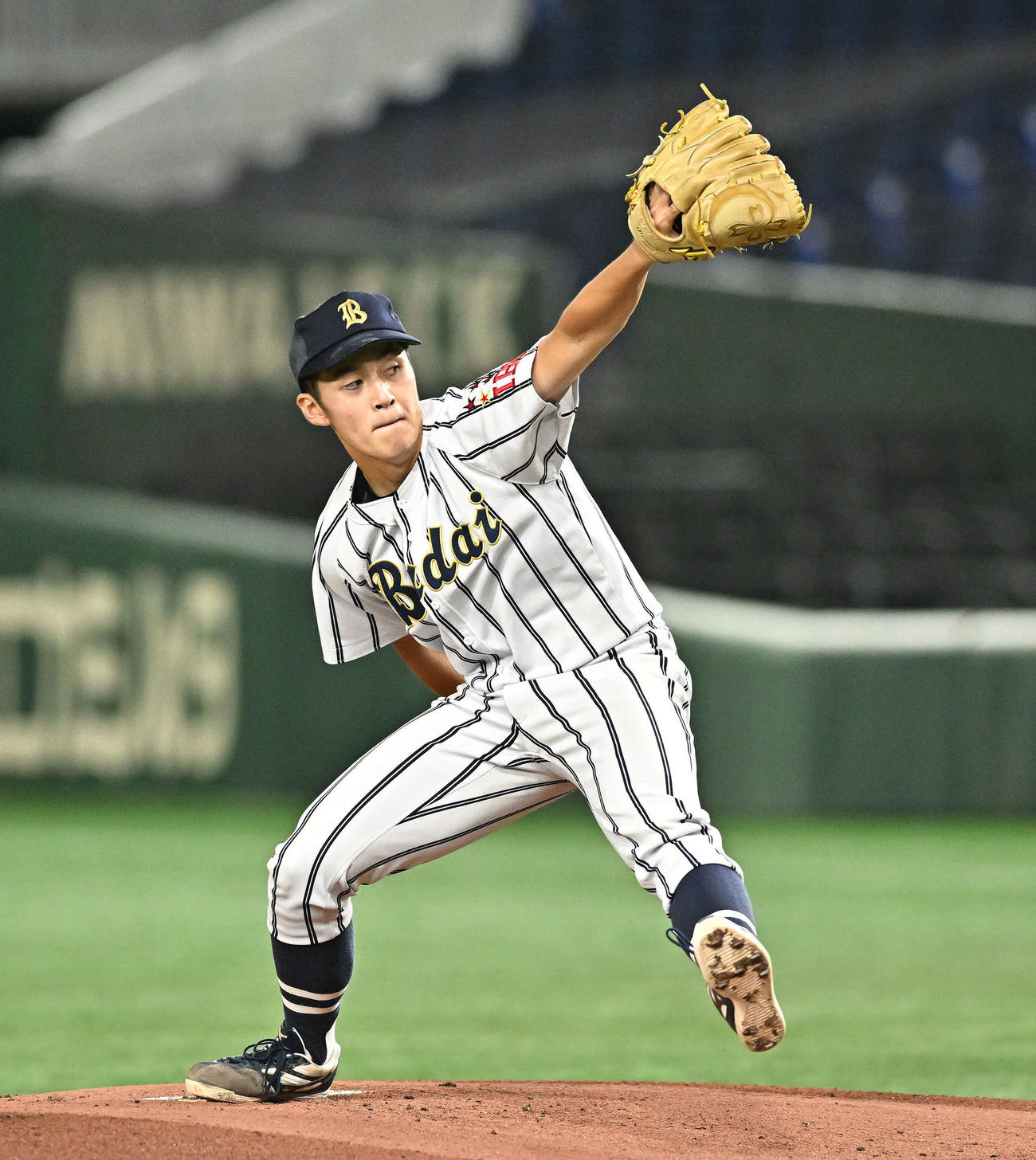 国際武道大対広島経大　国際武道大先発の山口（撮影・滝沢徹郎）