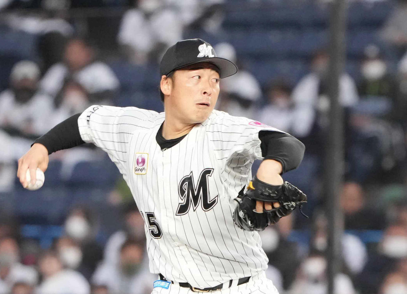 ロッテ美馬学（2023年4月撮影）