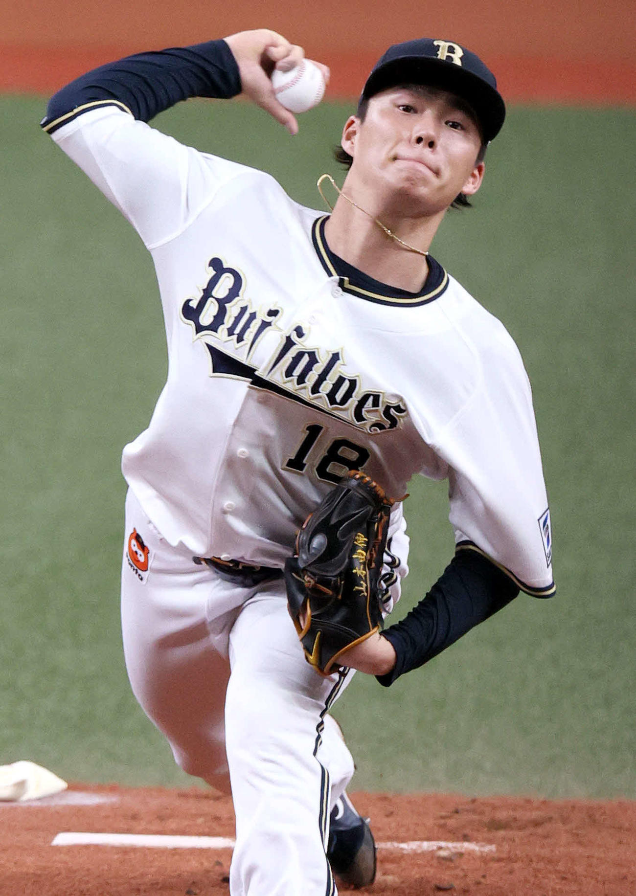 オリックス対巨人　オリックス先発の山本（撮影・上山淳一）