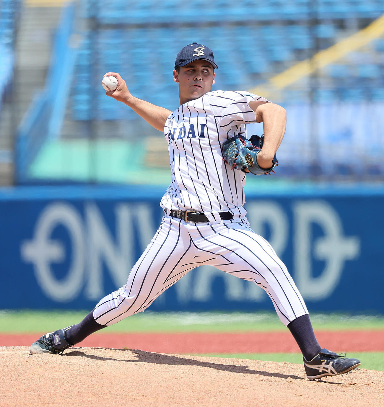 仙台大対東日本国際大　仙台大2番手のジャクソン（撮影・足立雅史）