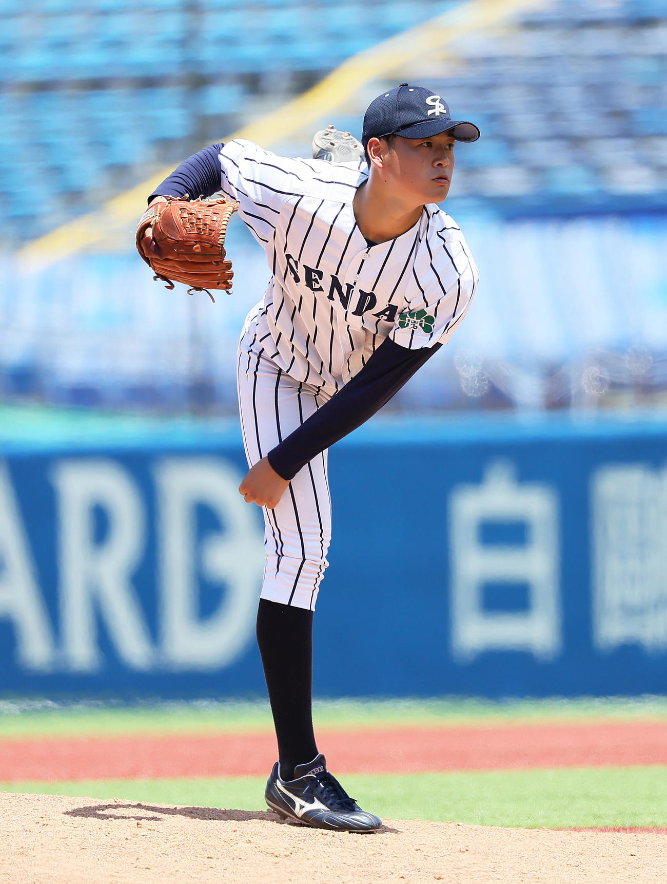 仙台大対東日本国際大　仙台大3番手の樫本（撮影・足立雅史）