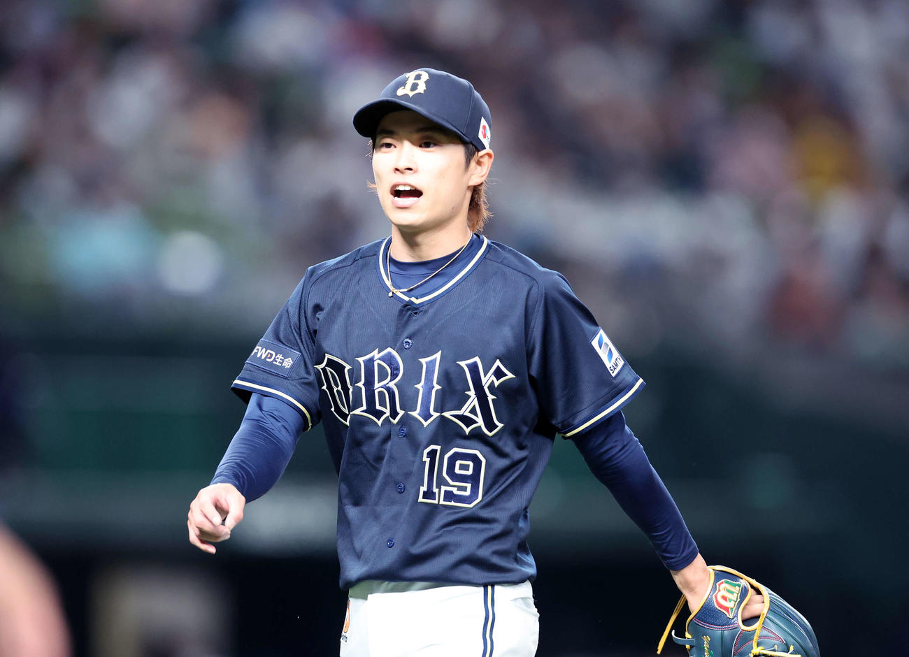 オリックス山岡泰輔（2023年5月26日撮影）