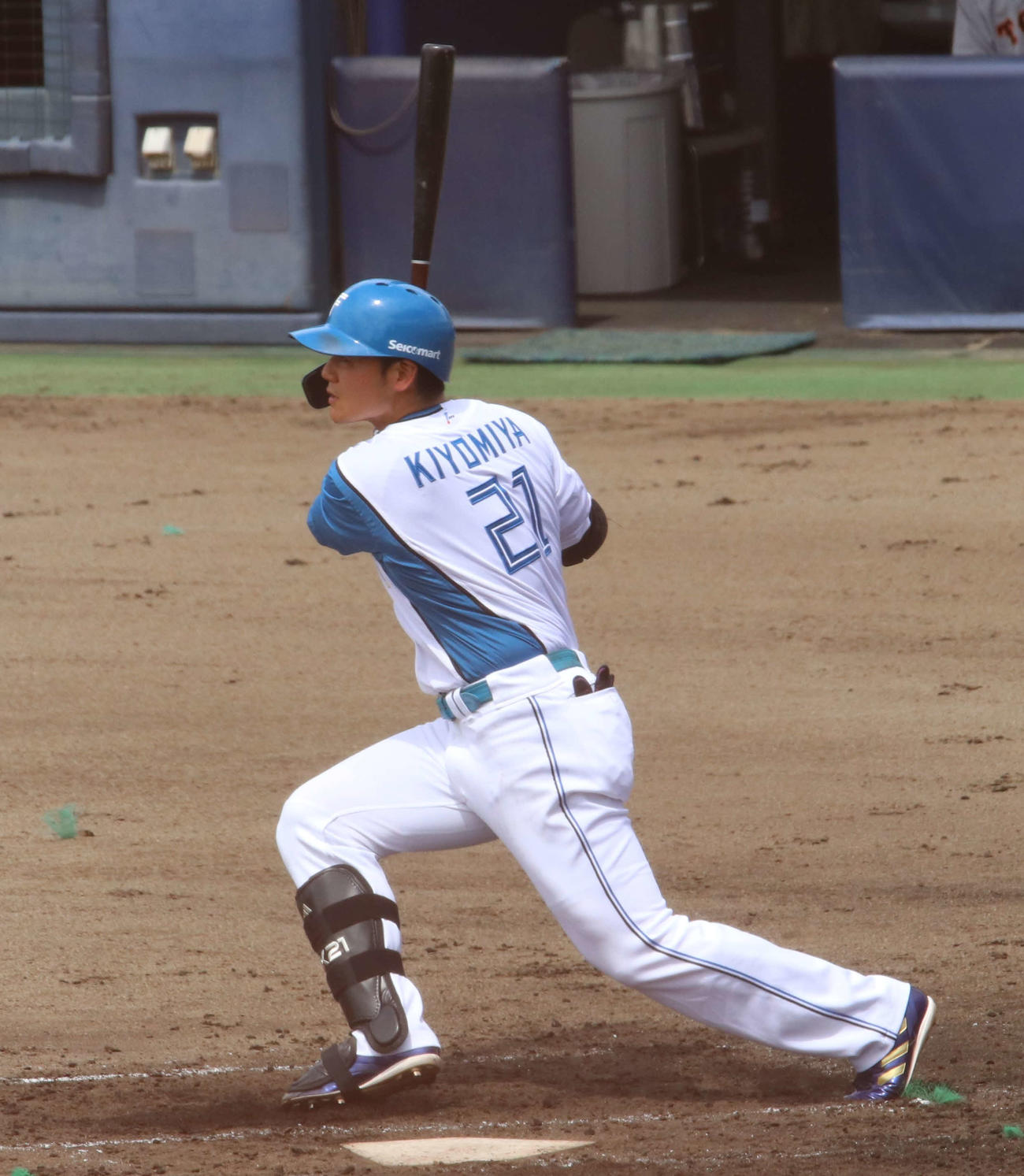 4日イースタン・リーグ巨人戦で実戦復帰も、2打席無安打に終わった日本ハム清宮