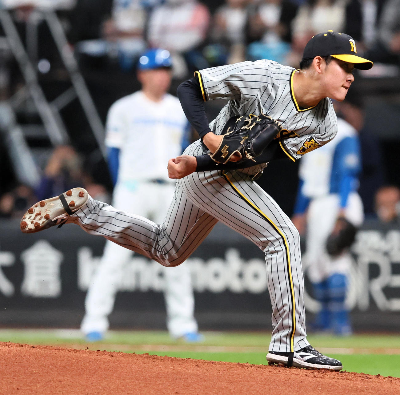 日本ハム対阪神　日本ハム戦にプロ初先発する富田（撮影・加藤哉）