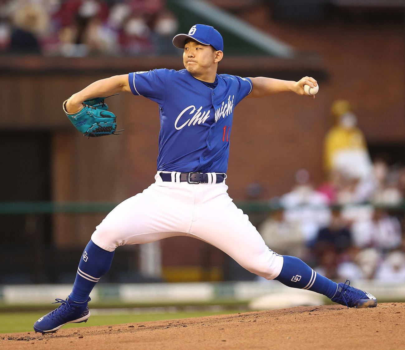 楽天対中日　中日先発の小笠原（撮影・河田真司）