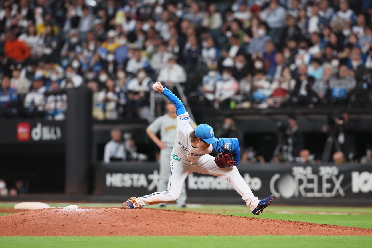 日本ハム対阪神　阪神戦に先発し勝利した鈴木（撮影・加藤哉）