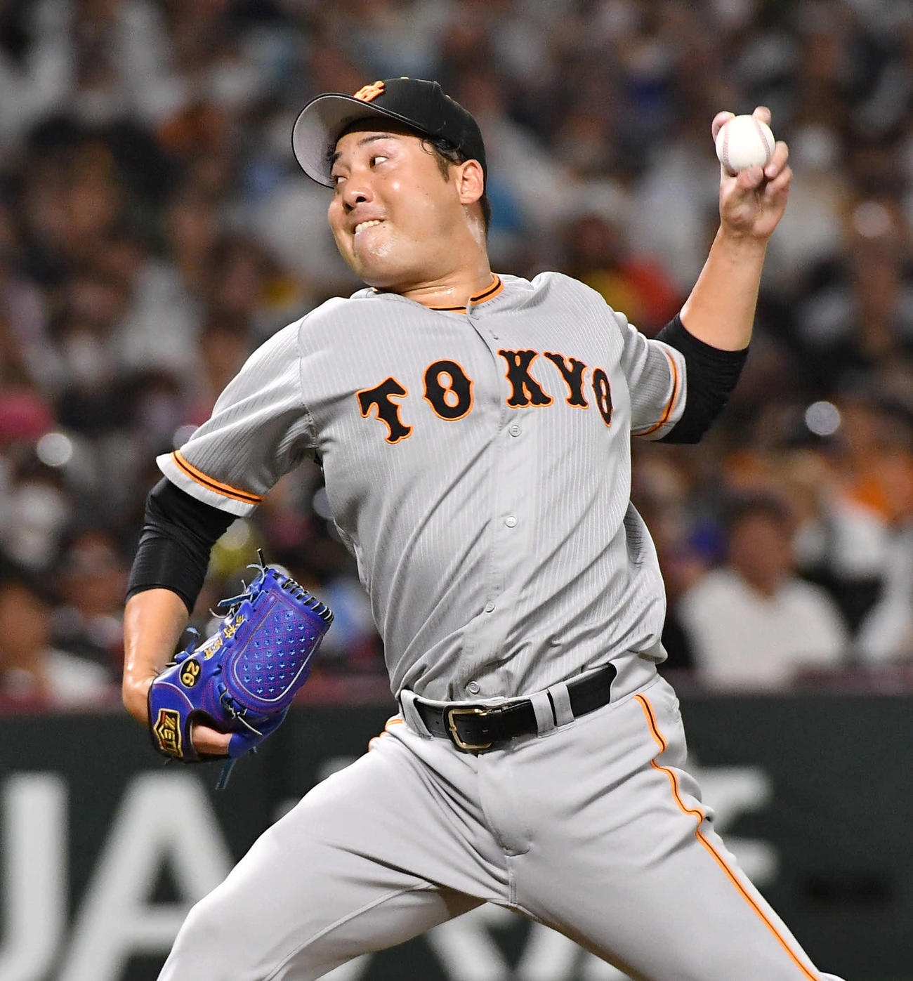ソフトバンク対巨人　巨人先発の今村（撮影・岩下翔太）