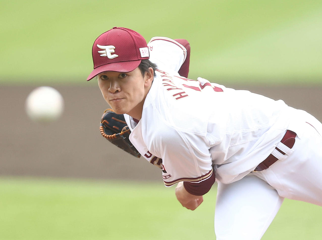 楽天対中日　楽天先発の早川（撮影・河田真司）