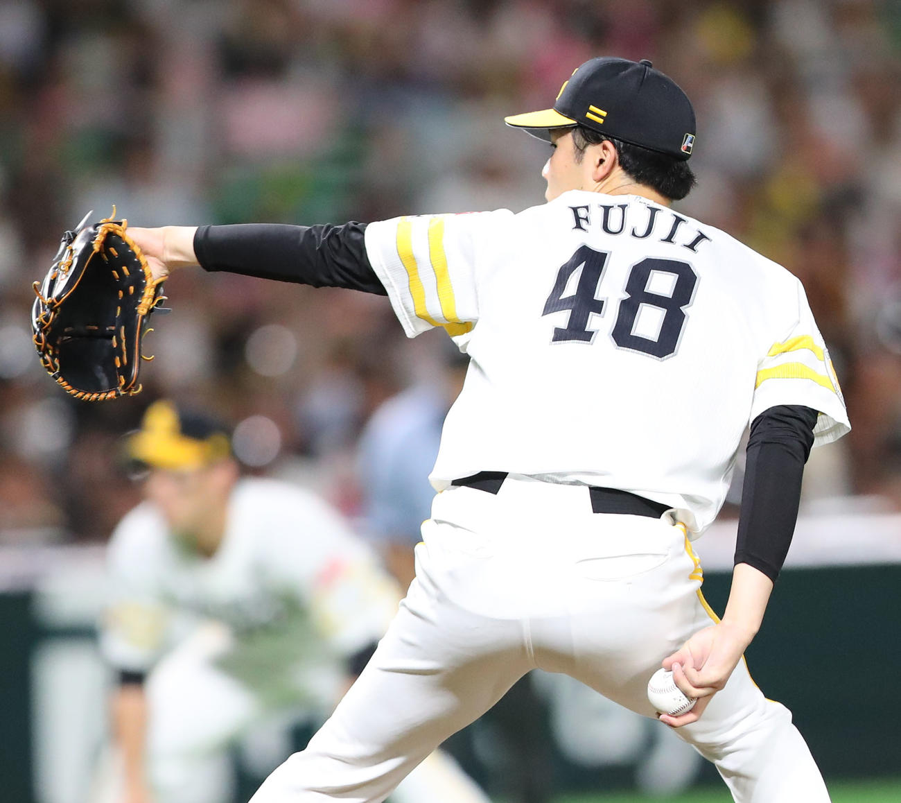 ソフトバンク対巨人　先発・藤井（撮影・梅根麻紀）
