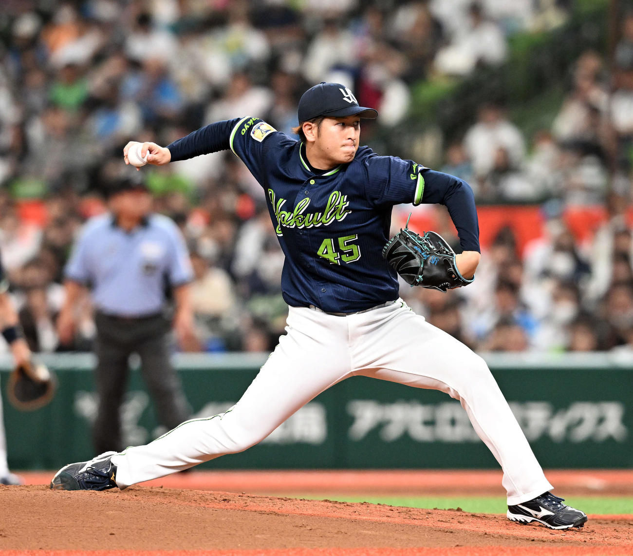 西武対ヤクルト　ヤクルトの先発小沢（撮影・たえ見朱実）