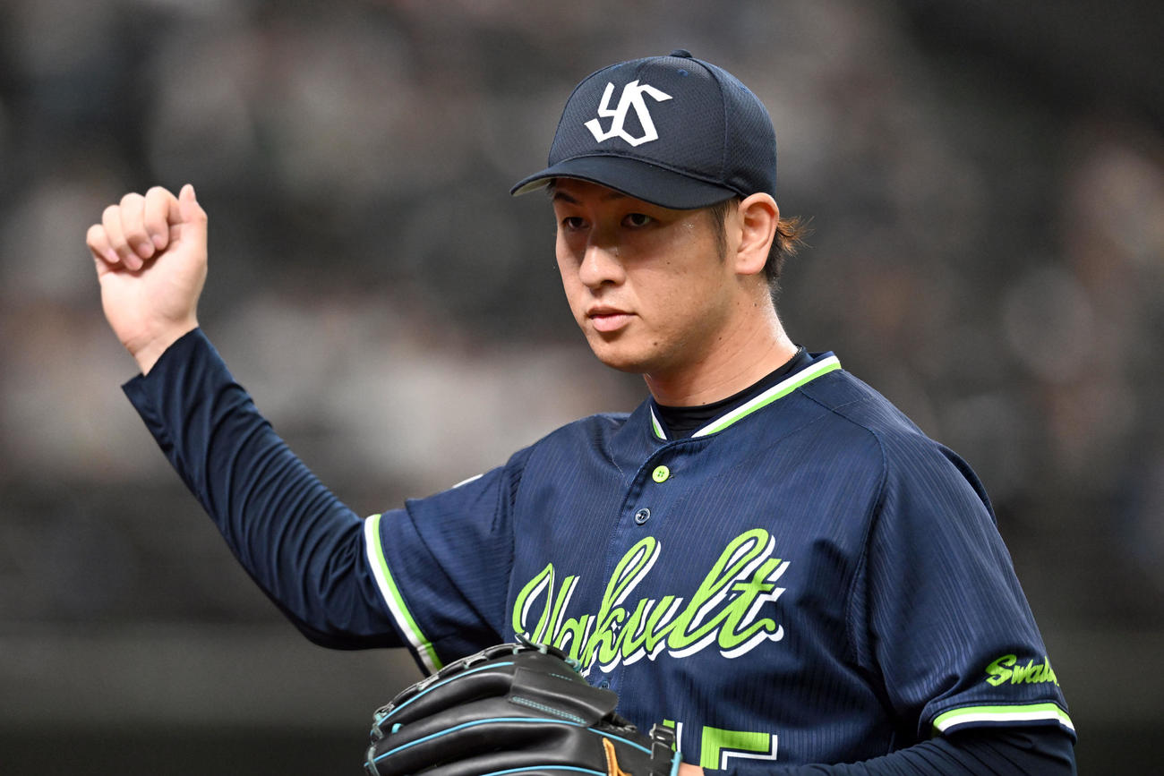 西武対ヤクルト　4回を無失点に抑えたヤクルト小沢（撮影・たえ見朱実）