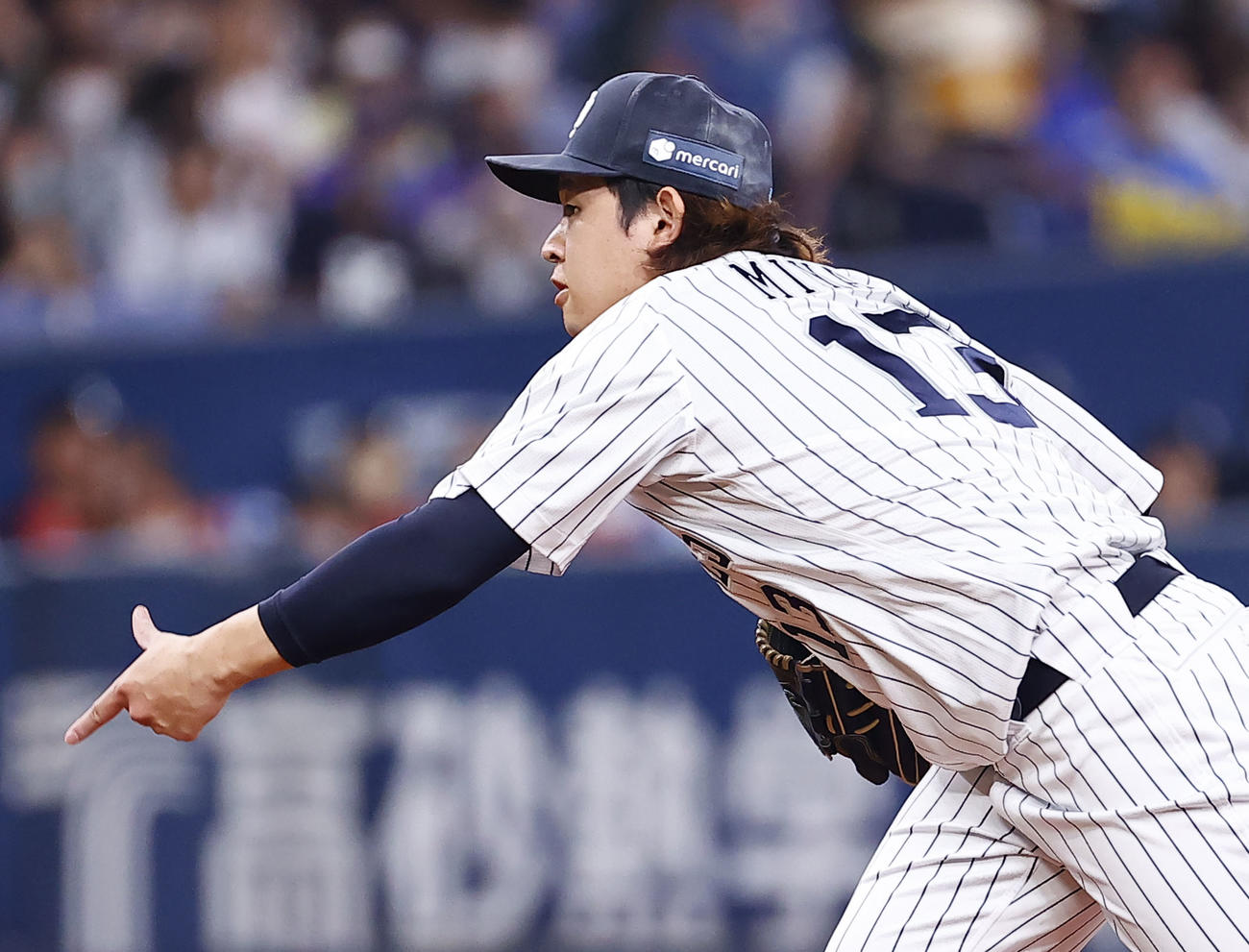 オリックス対DeNA DeNA戦に先発したオリックス宮城（撮影・藤尾明華）