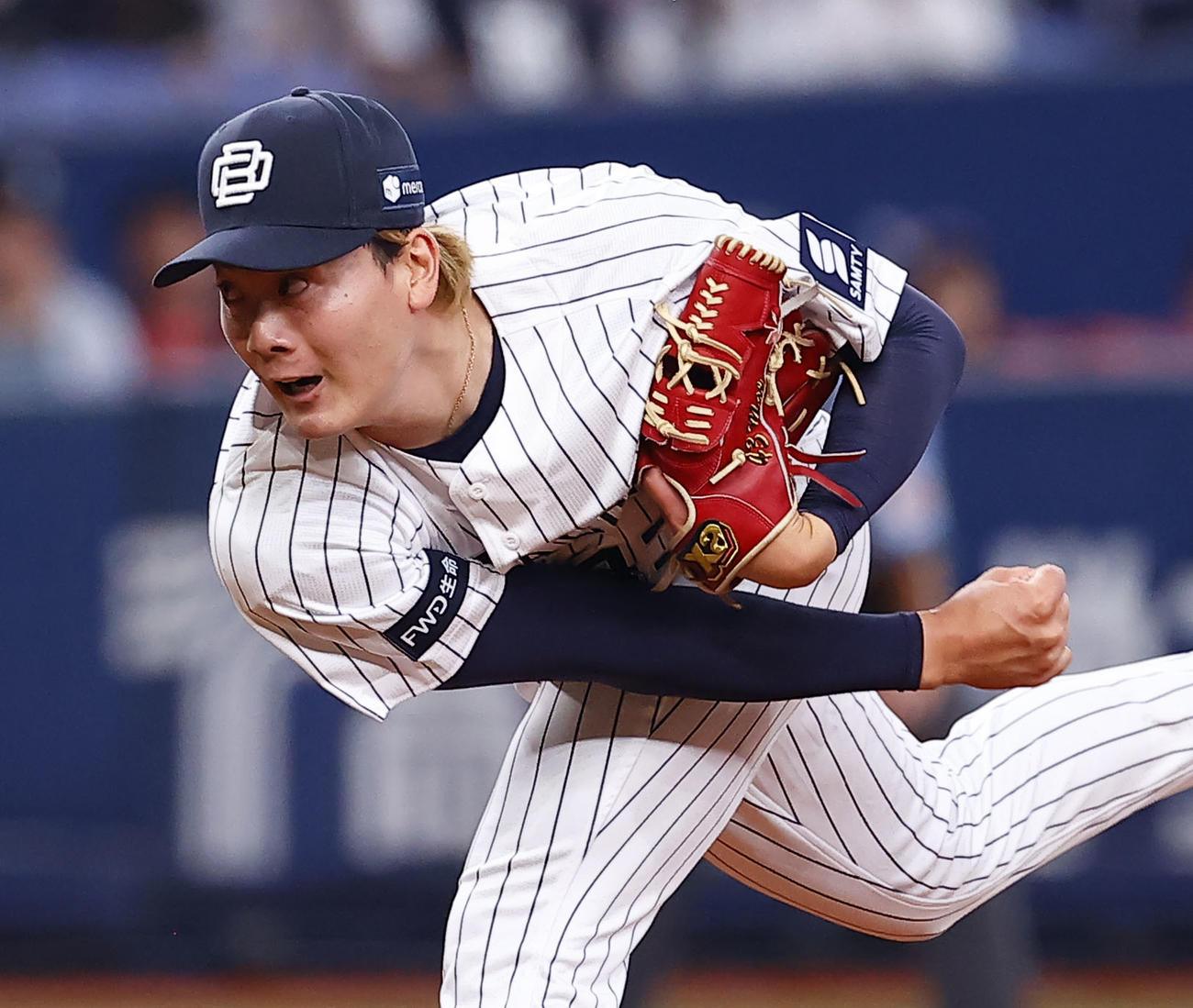 オリックス対DeNA 8回表3番手で登板したオリックス前（撮影・藤尾明華）