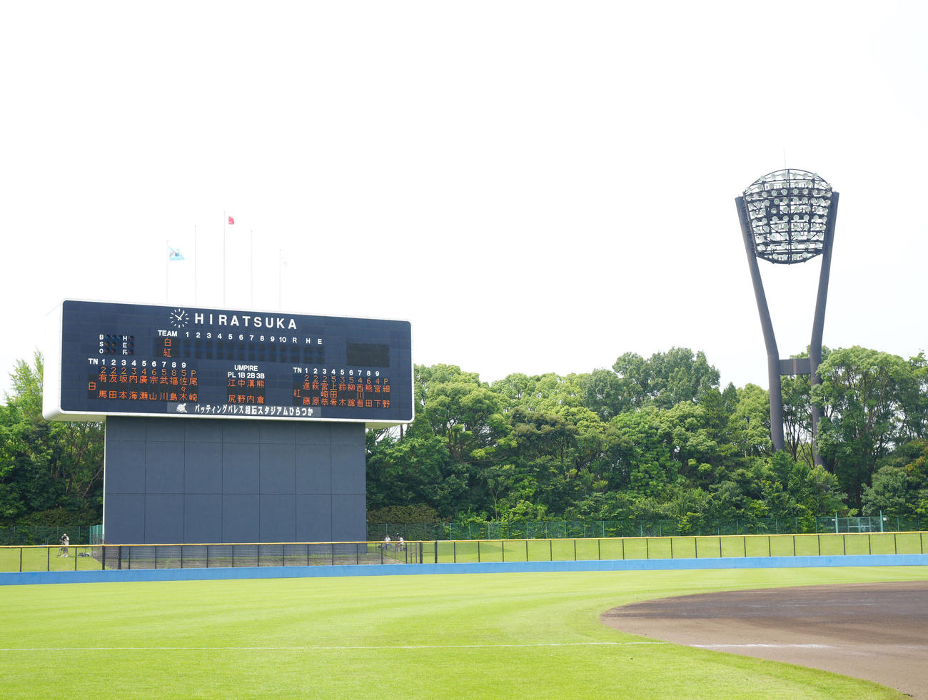 侍ジャパン大学日本代表選考合宿で紅白戦が行われるバッティングパレス相石スタジアムひらつか（撮影・江口和貴）