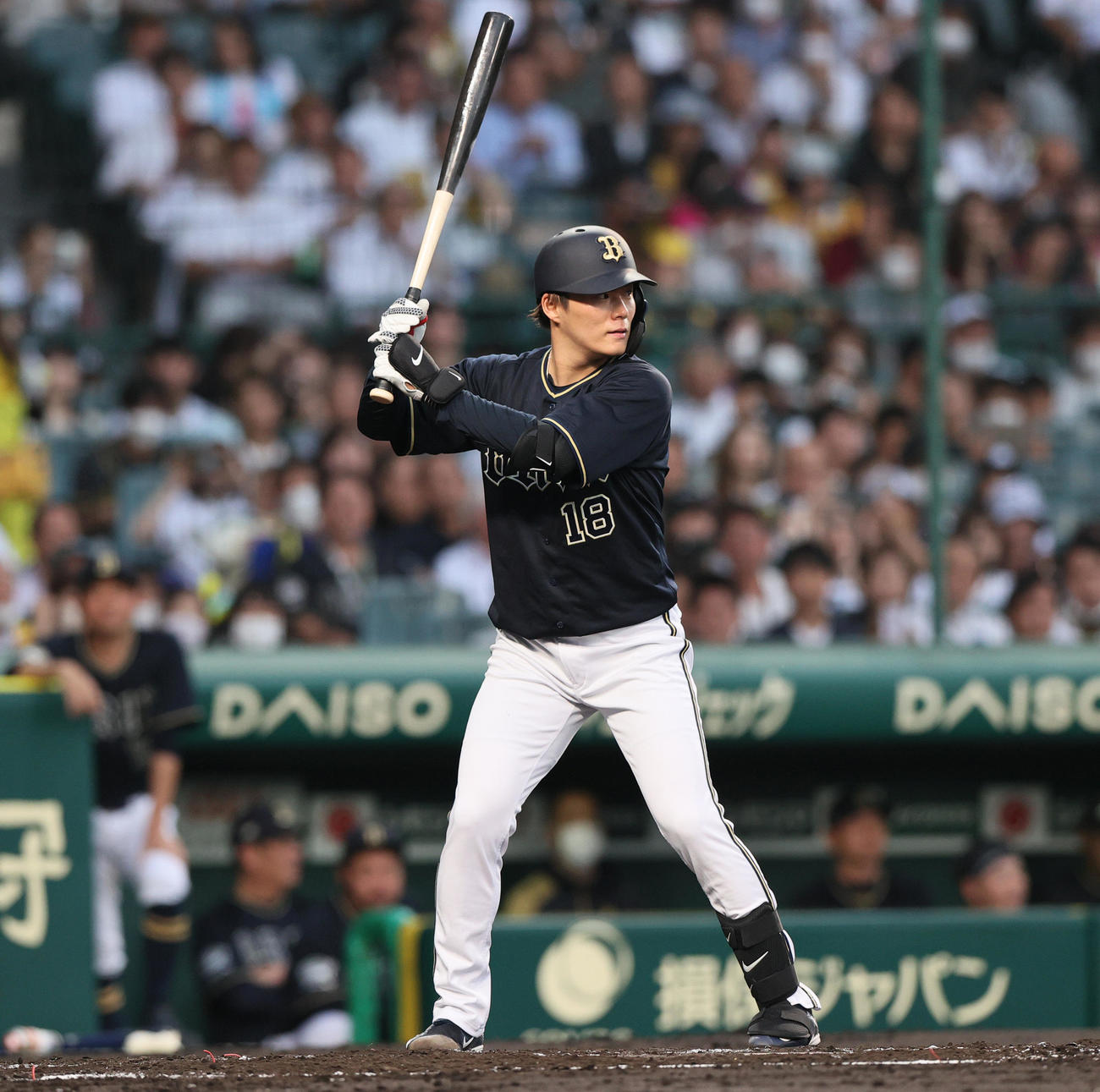 阪神対オリックス　3回表オリックス1死、打席に立つ山本（撮影・上山淳一）