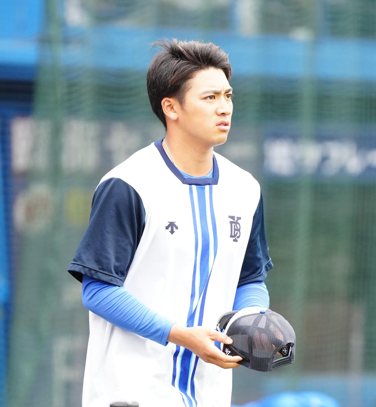 DeNA対日本ハム　試合前、1軍に合流したDeNA森（撮影・江口和貴）