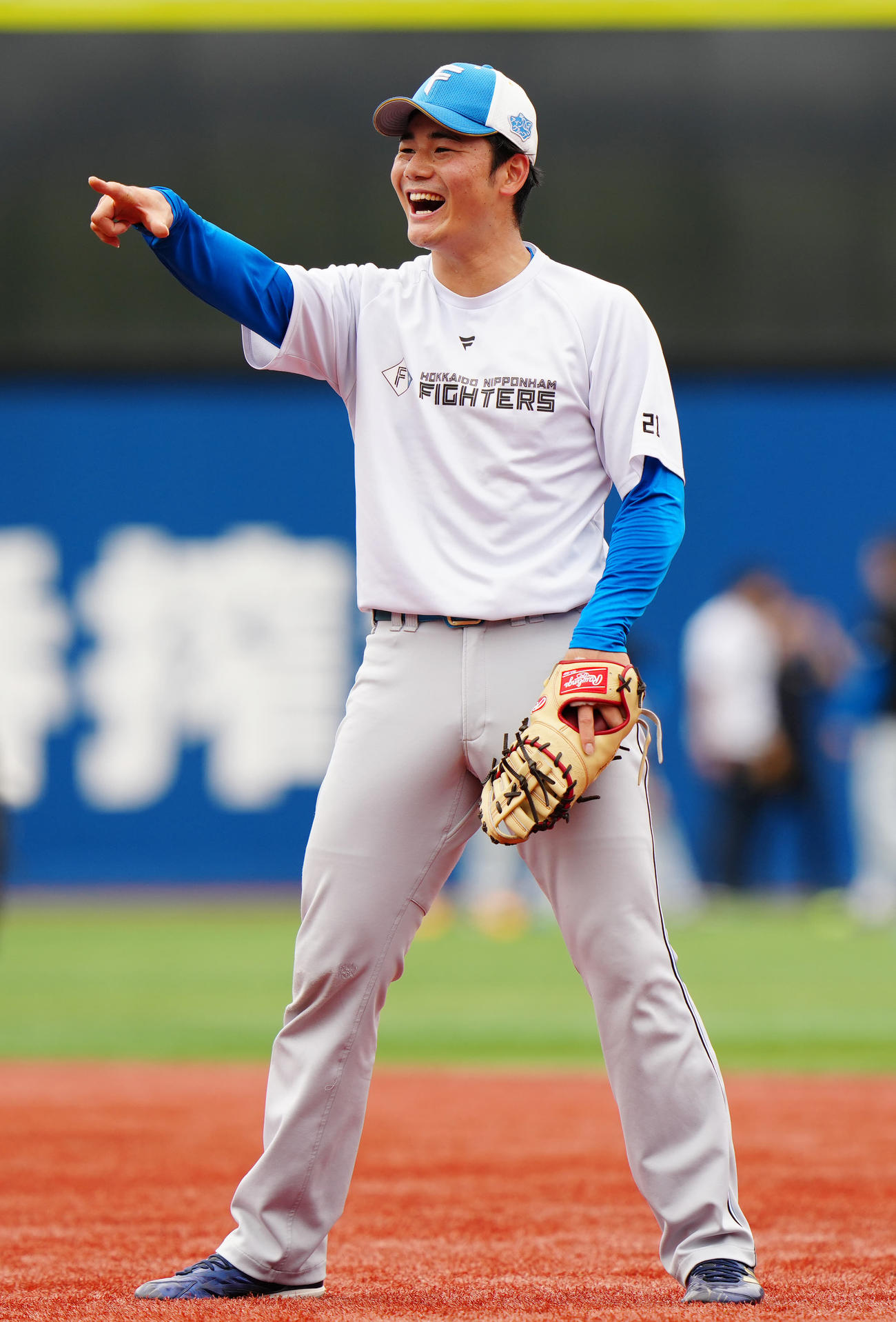DeNA対日本ハム　試合前練習に臨む日本ハム清宮（撮影・江口和貴）